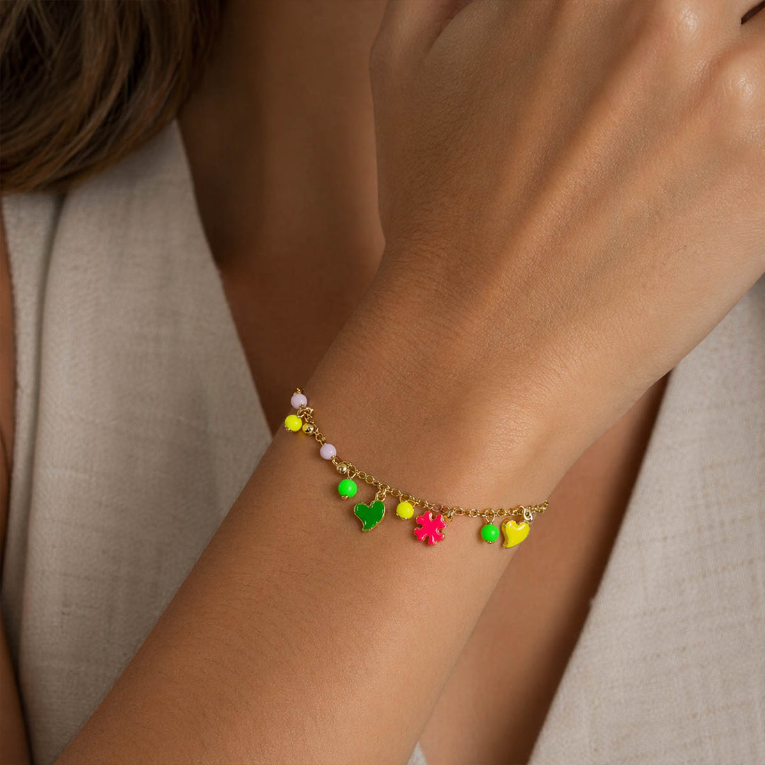 Pulsera fluos corazon