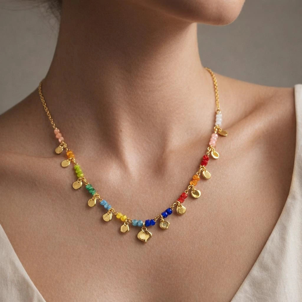 Collar multicolor corazon