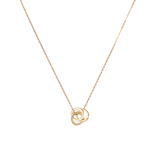Goldie Trinity necklace with 3 joined rings