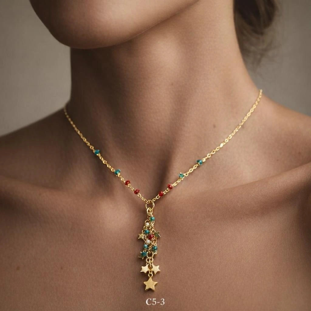 Collar multicolor estrellas