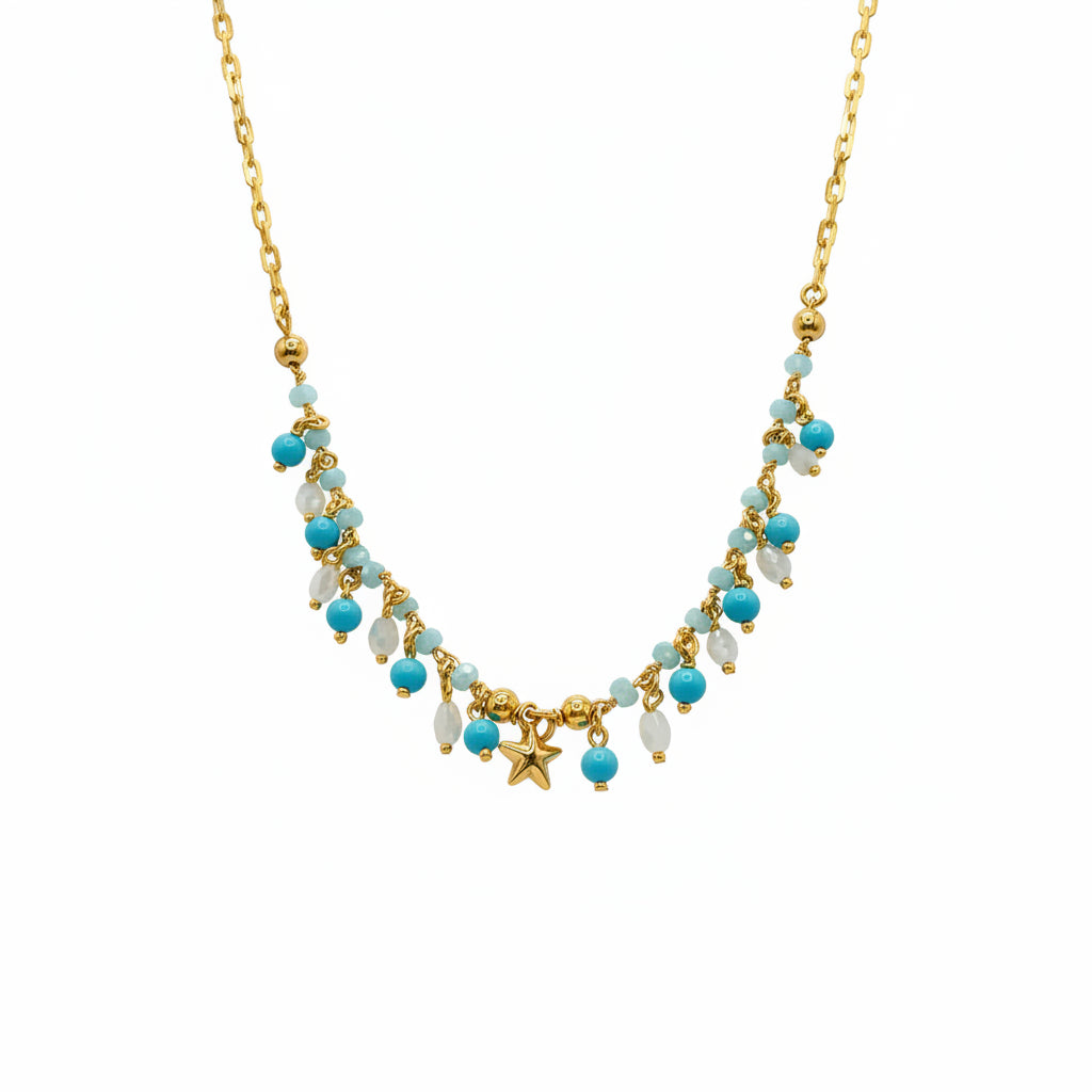 Collar azulitos estrella