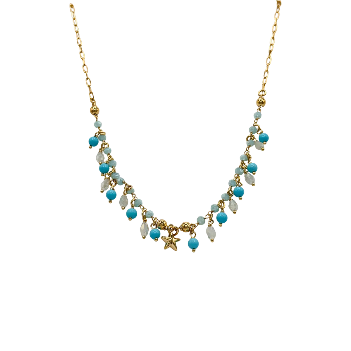 Collar azulitos estrella