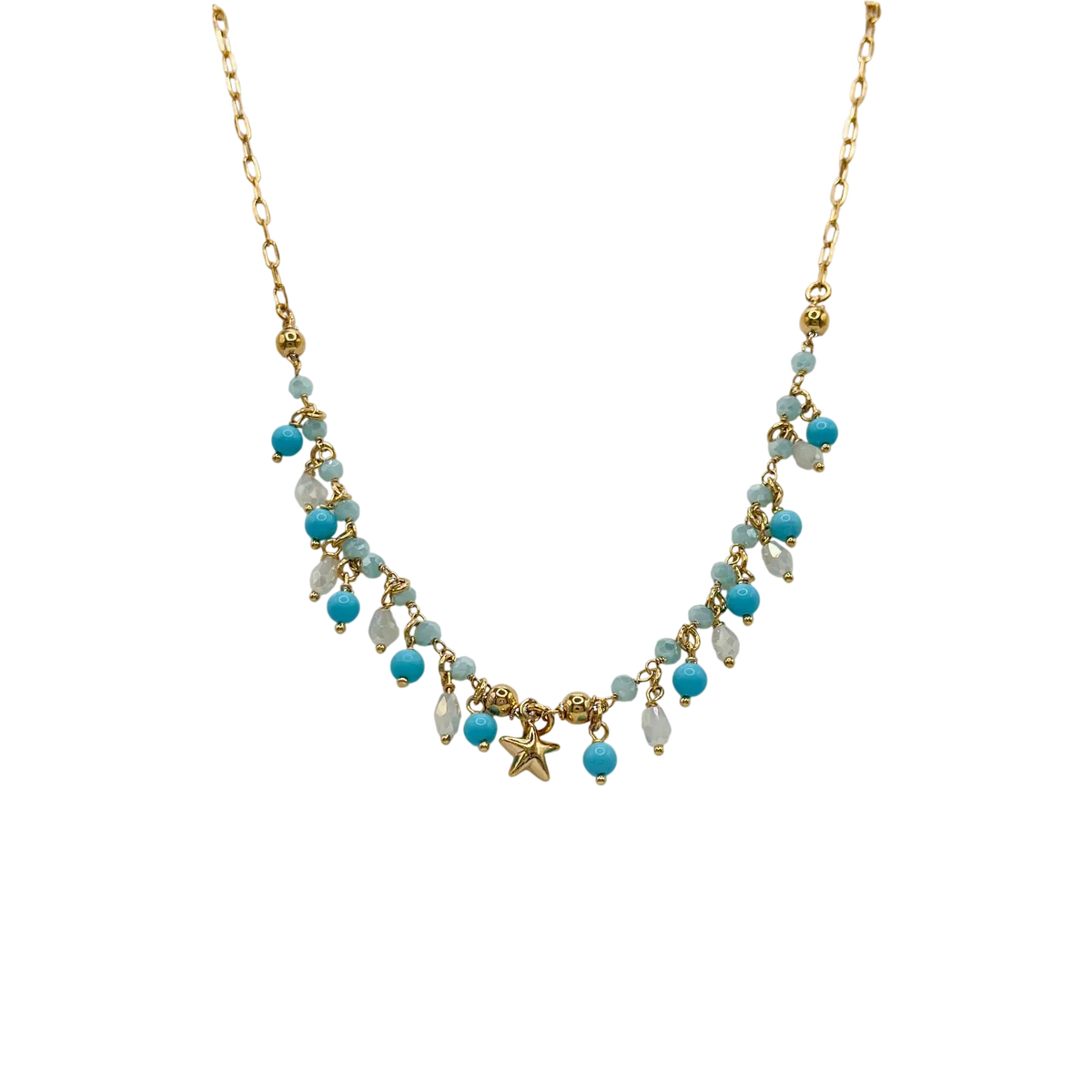 Collar azulitos estrella
