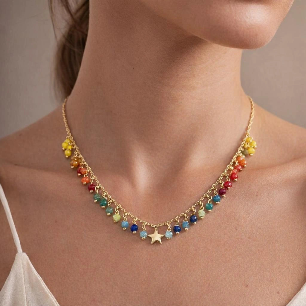 Collar multicolor estrella