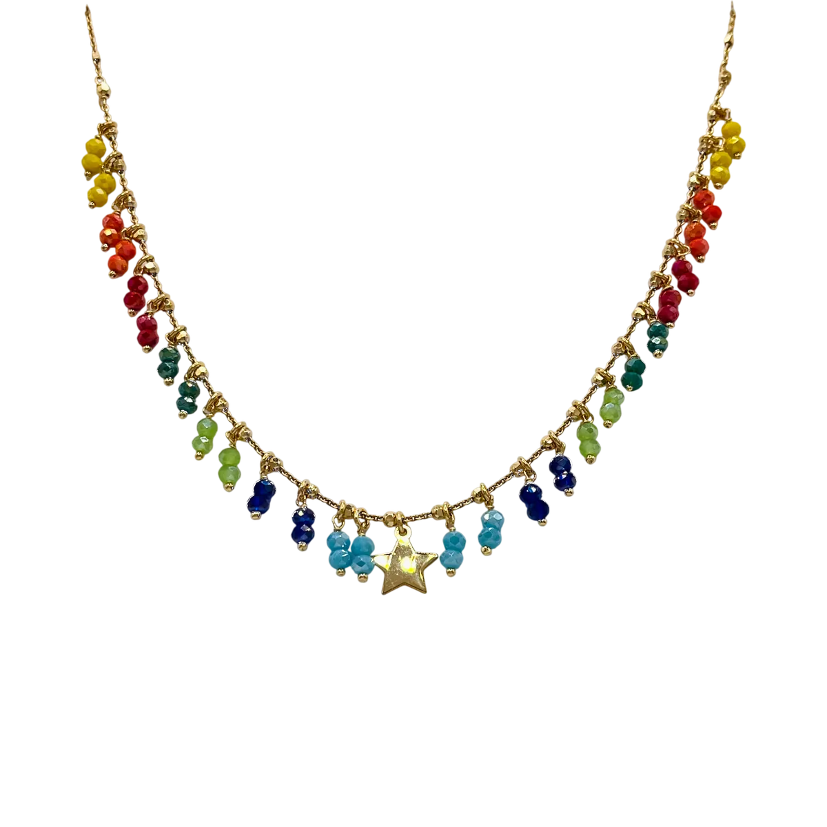 Collar multicolor estrella