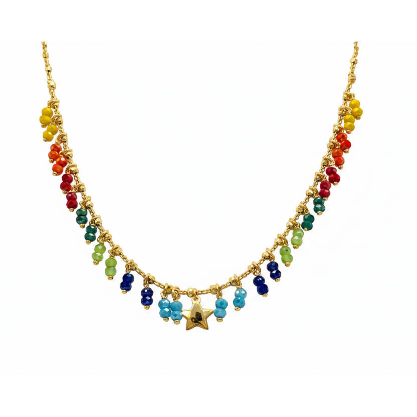 Collar multicolor estrella