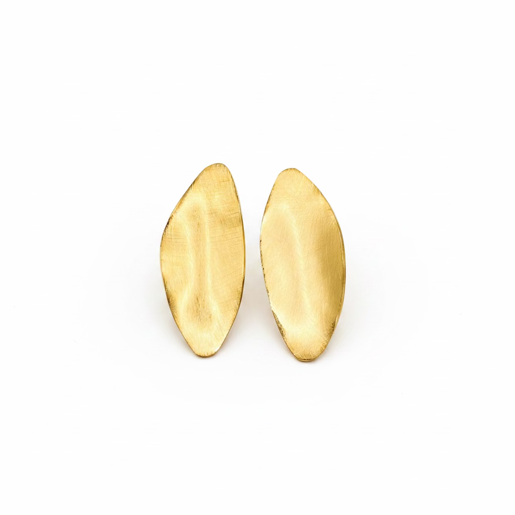 Pendientes mate oval forma