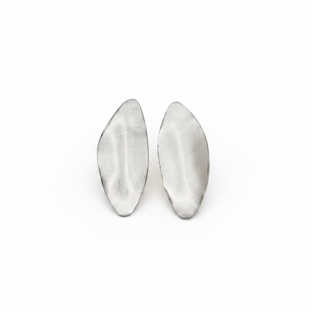 Pendientes mate oval forma