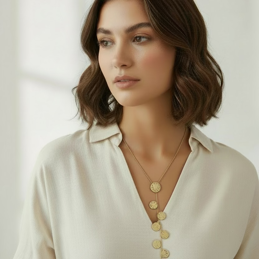 Collar largo dots
