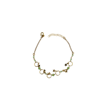 Pulsera aros estrellas circo verde