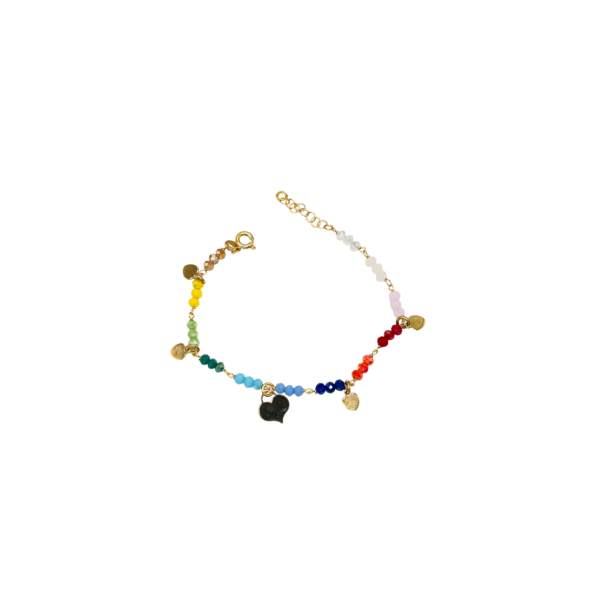 Pulsera multicolor corazones