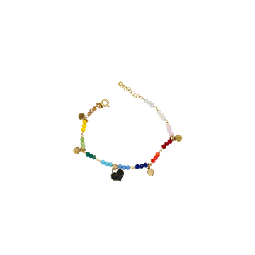 Pulsera multicolor corazones