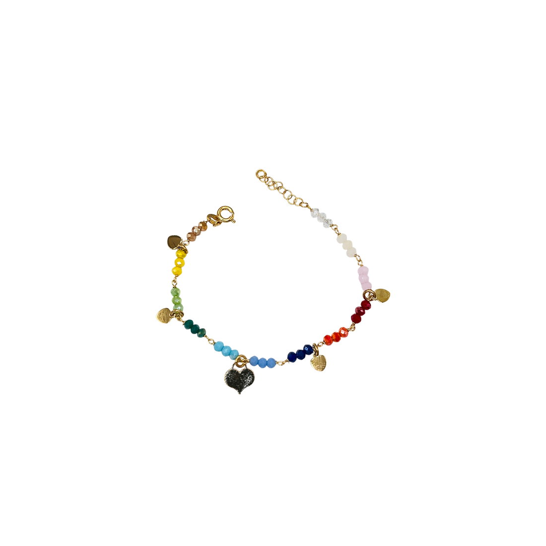 Pulsera multicolor corazones