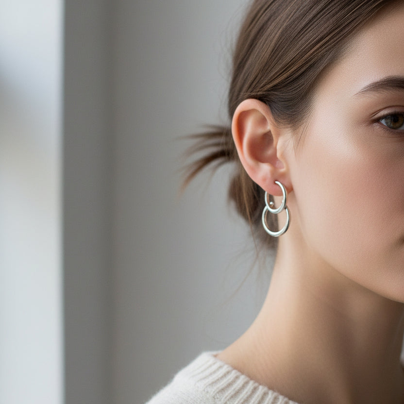 Pendientes doble aro