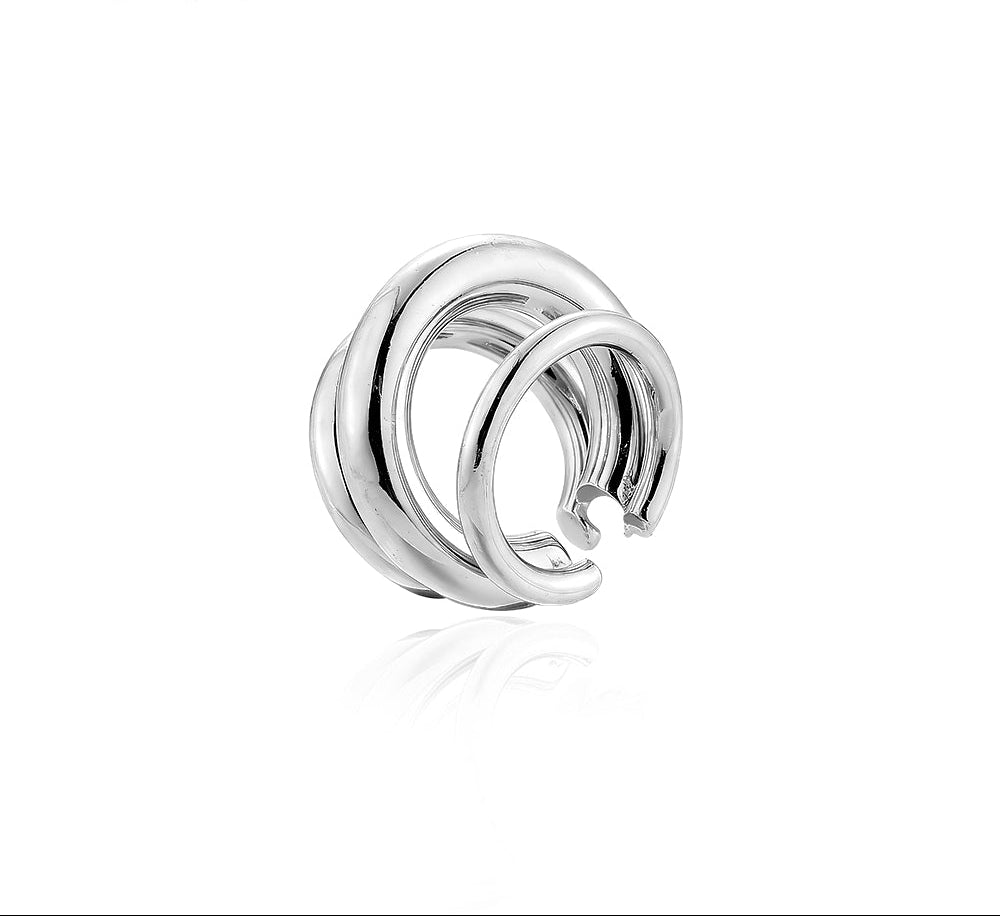 Earcuff acero multiaro - earcuff en acero con baño de oro de Amazing Joyas