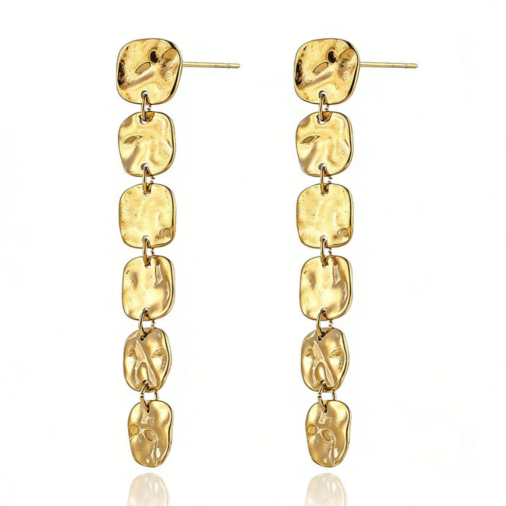 Pendientes largos cuadrados