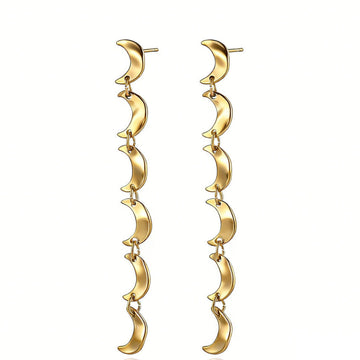 Pendientes largos lunas