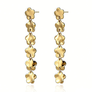 Pendientes largos flores