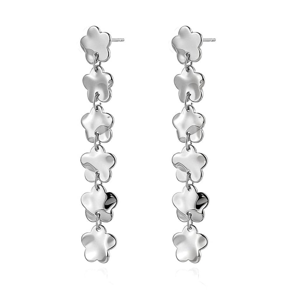 Pendientes largos flores