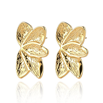 Pendientes media flor mate