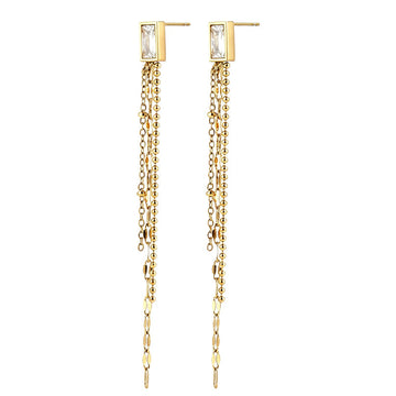Pendientes largos brillo