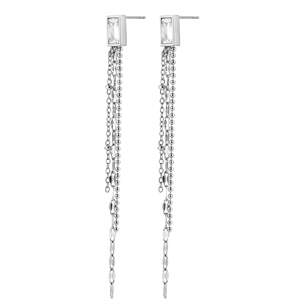 Pendientes largos brillo