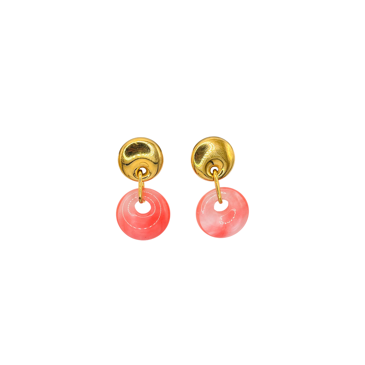 Pendientes acero doble donut