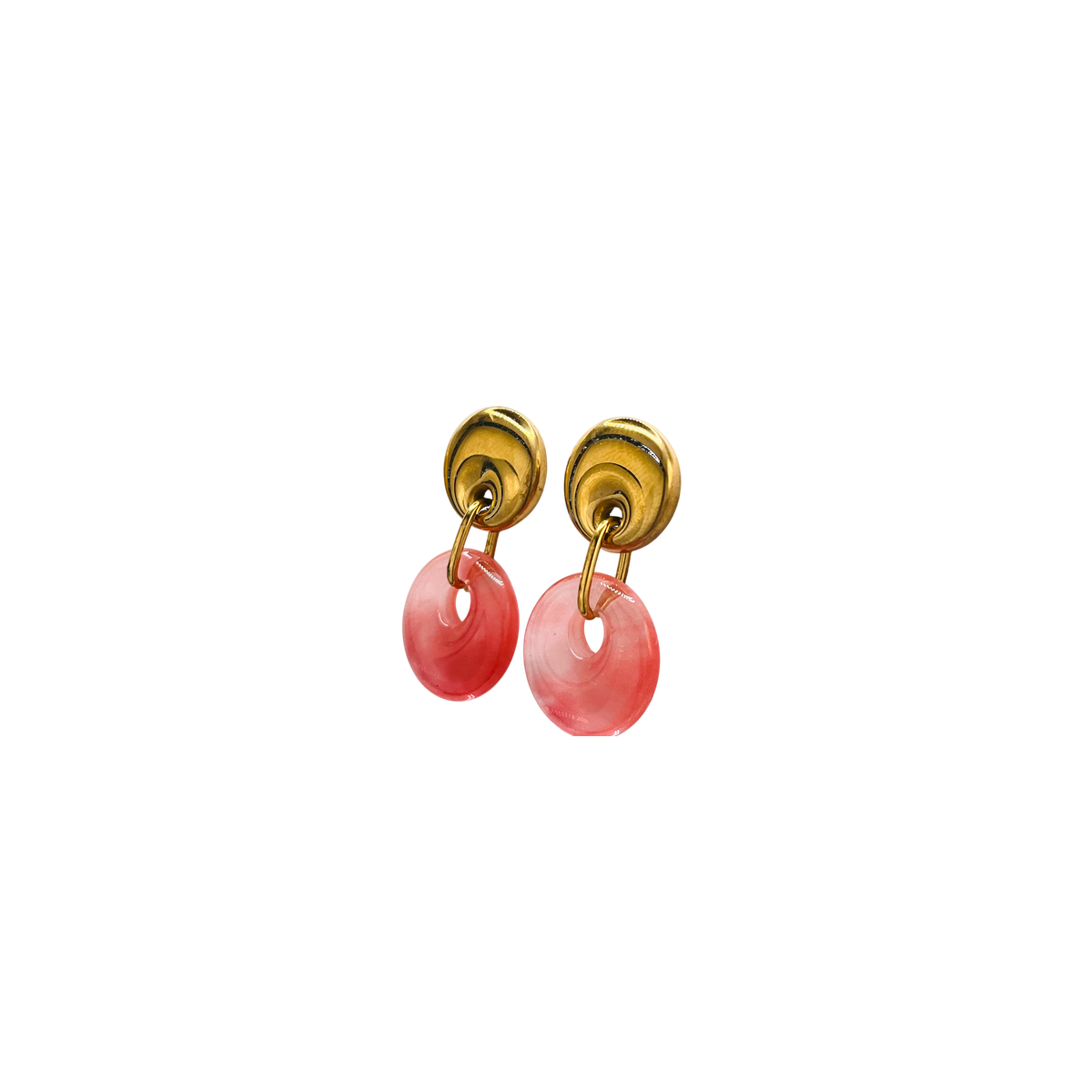 Pendientes acero doble donut