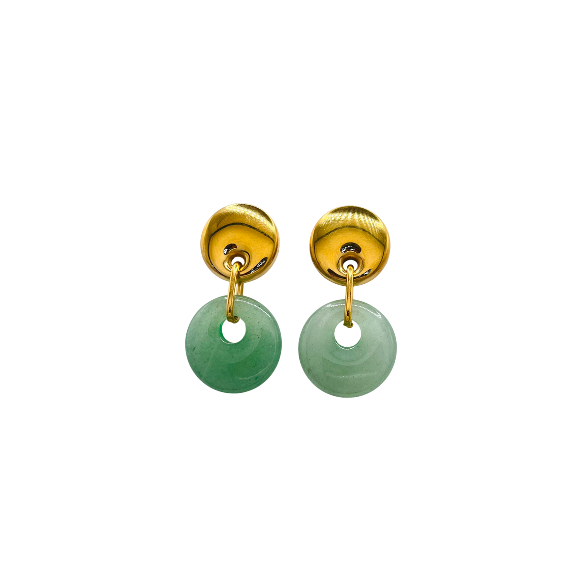 Pendientes acero doble donut