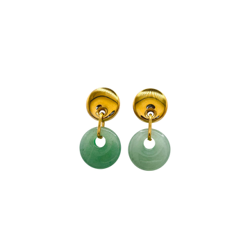 Pendientes acero doble donut