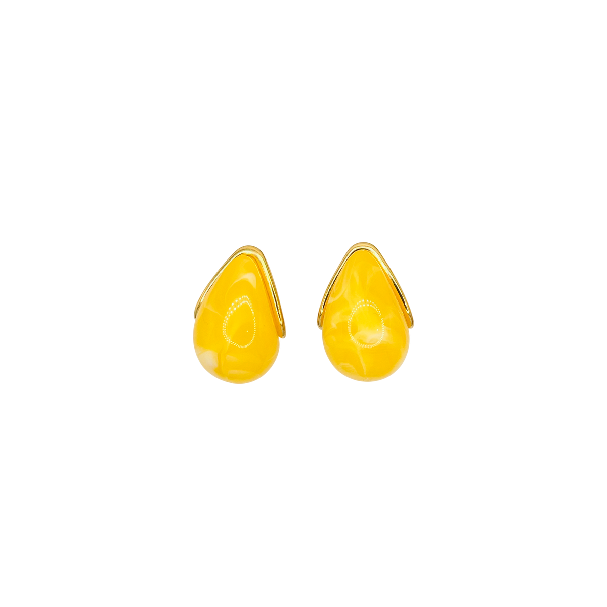 Pendientes acero gota color