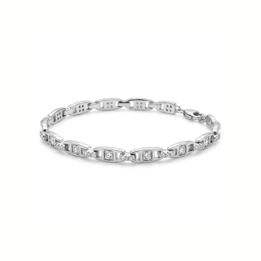 Pulsera Links plata circos - pulsera en plata de ley 925 y circonitas de Amazing Joyas