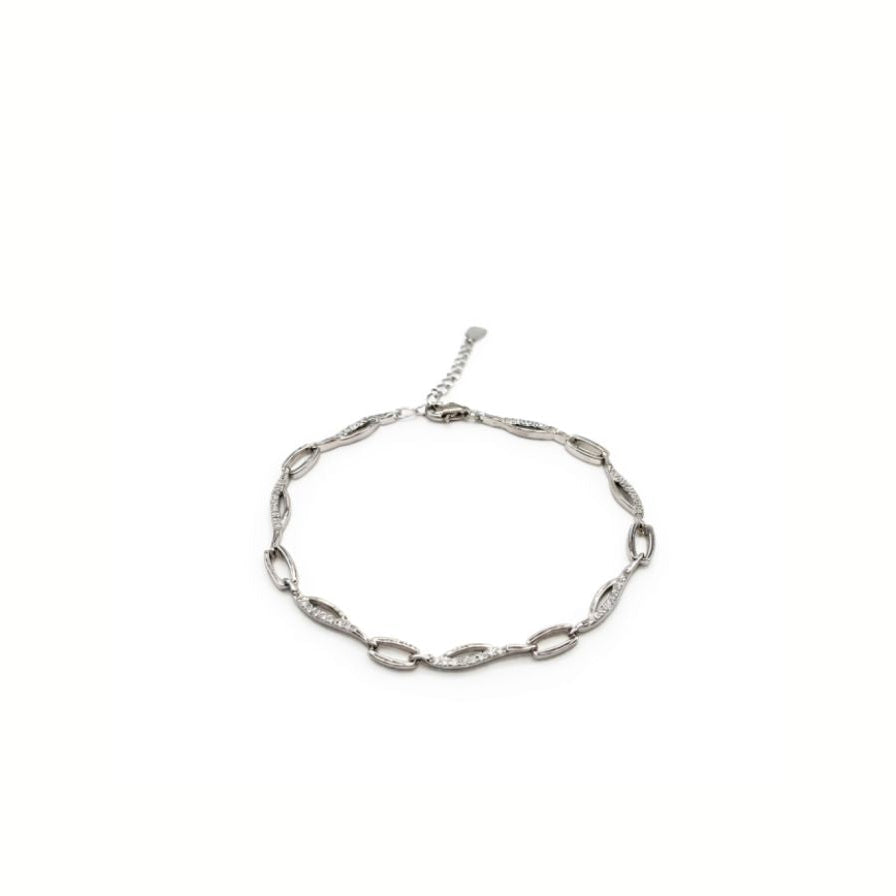 Pulsera eslabones finos circos - pulsera en plata de ley 925 y circonitas de Amazing Joyas