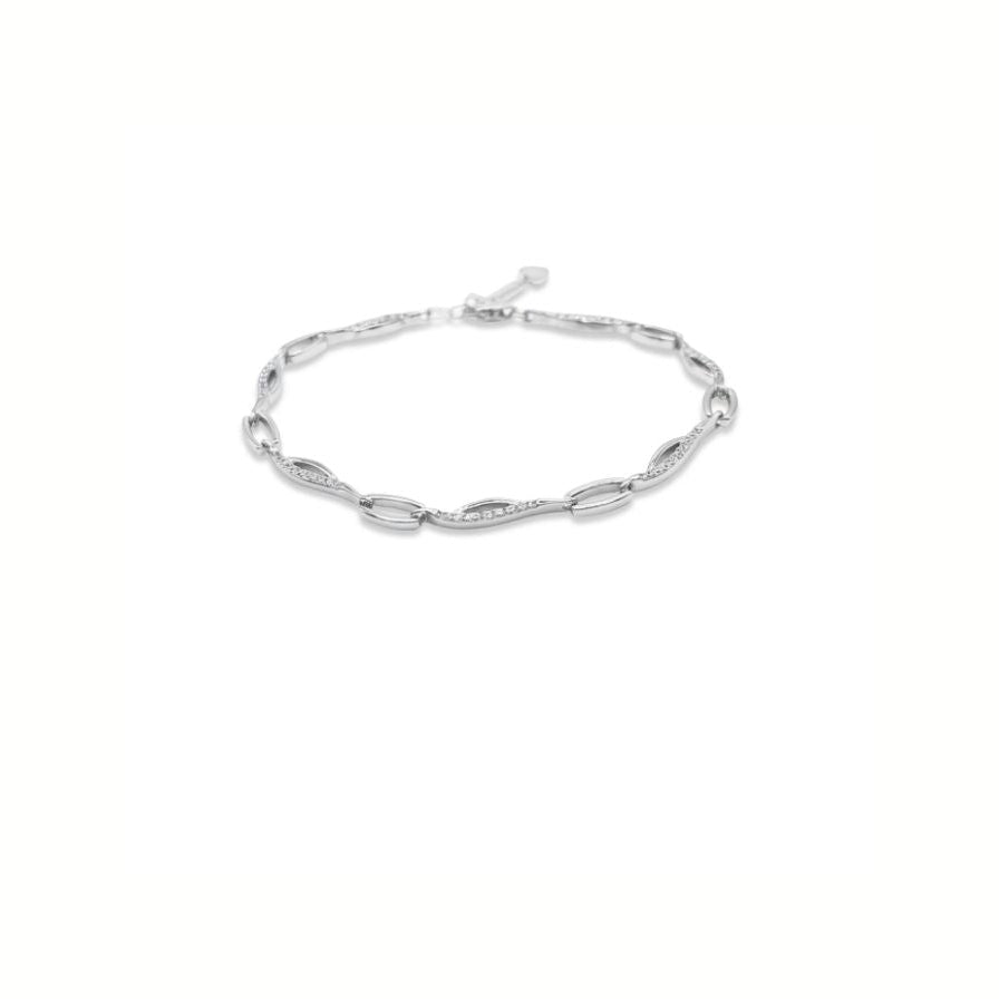 Pulsera eslabones finos circos - pulsera en plata de ley 925 y circonitas de Amazing Joyas