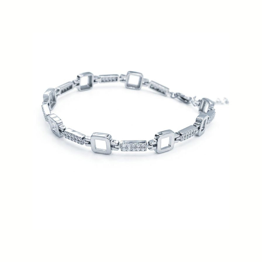 Pulsera eslabones circos - pulsera en plata de ley 925 y circonitas de Amazing Joyas