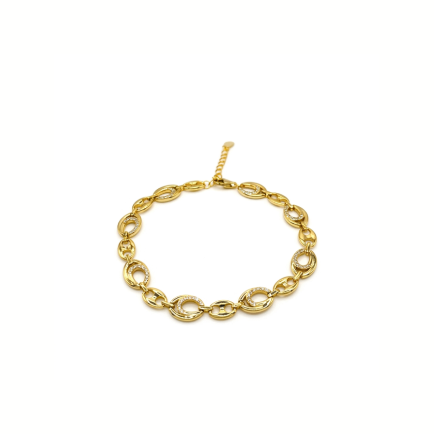 Pulsera ovales circos - pulsera en plata de ley 925 y circonitas de Amazing Joyas