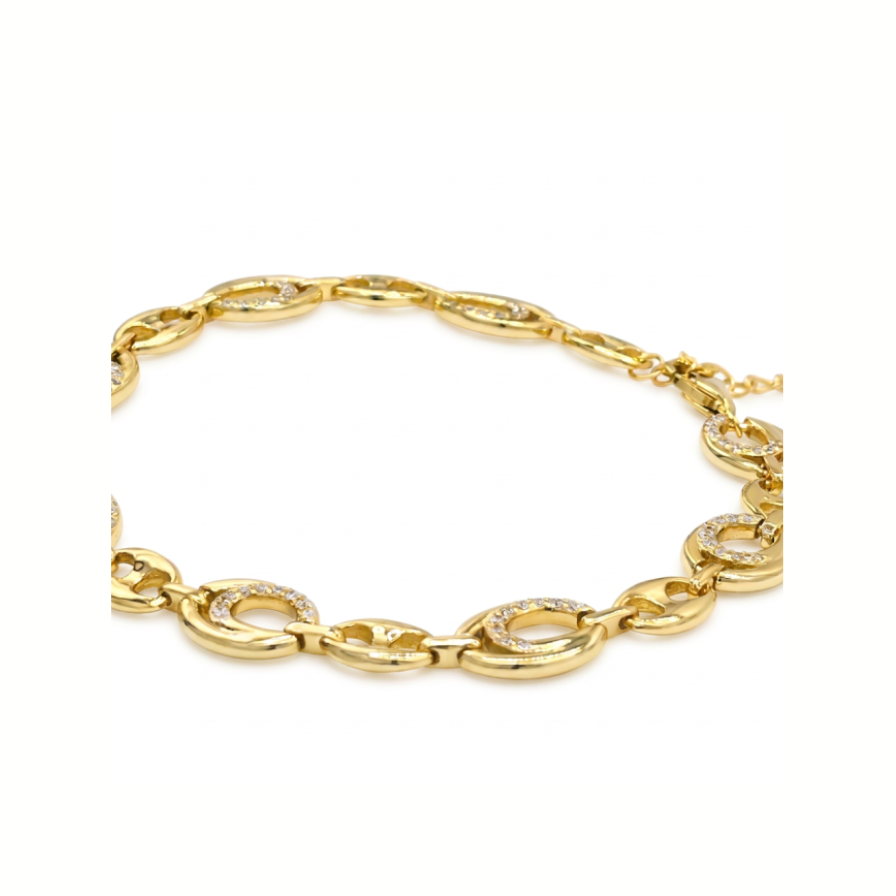 Pulsera ovales circos - pulsera en plata de ley 925 y circonitas de Amazing Joyas
