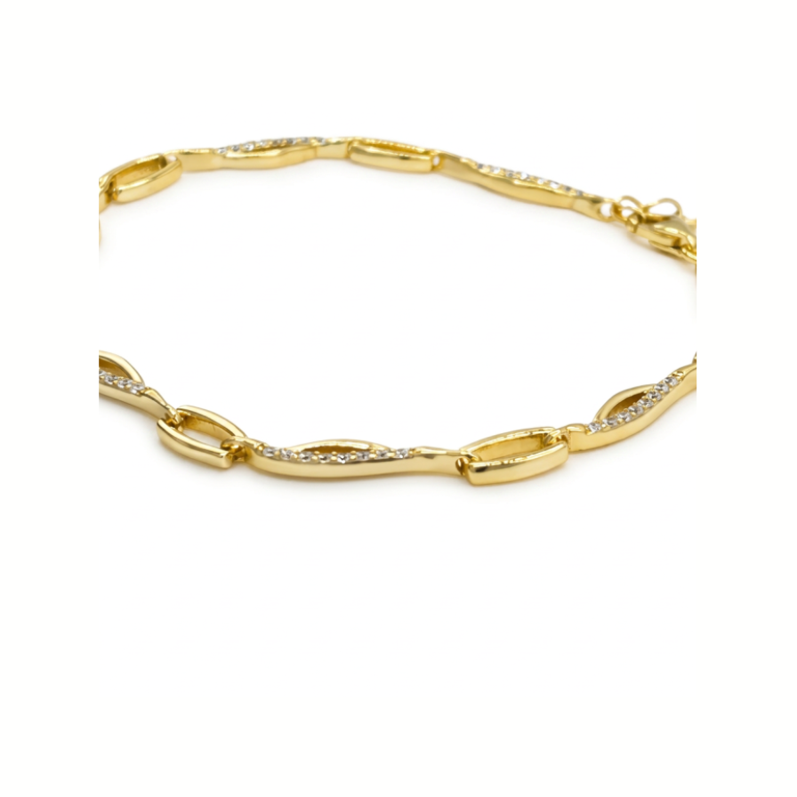 Pulsera eslabones finos circos - pulsera en plata de ley 925 y circonitas de Amazing Joyas