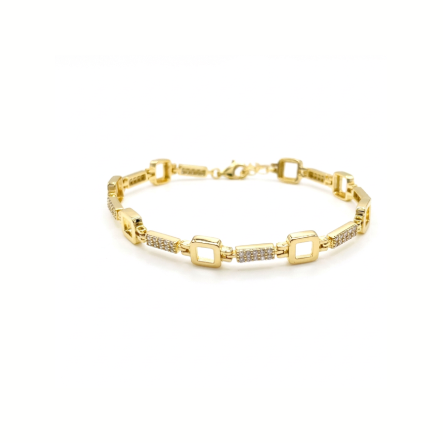 Pulsera eslabones circos - pulsera en plata de ley 925 y circonitas de Amazing Joyas