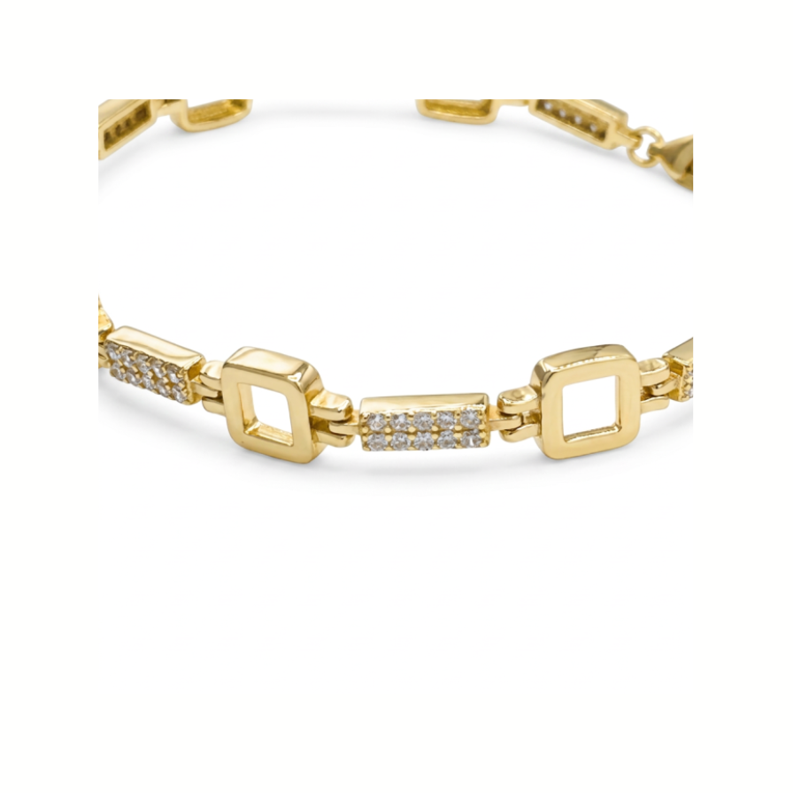 Pulsera eslabones circos - pulsera en plata de ley 925 y circonitas de Amazing Joyas