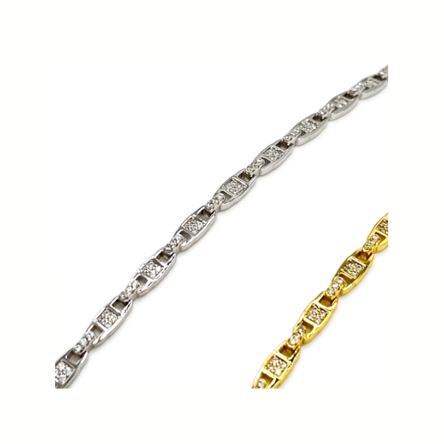 Pulsera Links plata circos - pulsera en plata de ley 925 y circonitas de Amazing Joyas