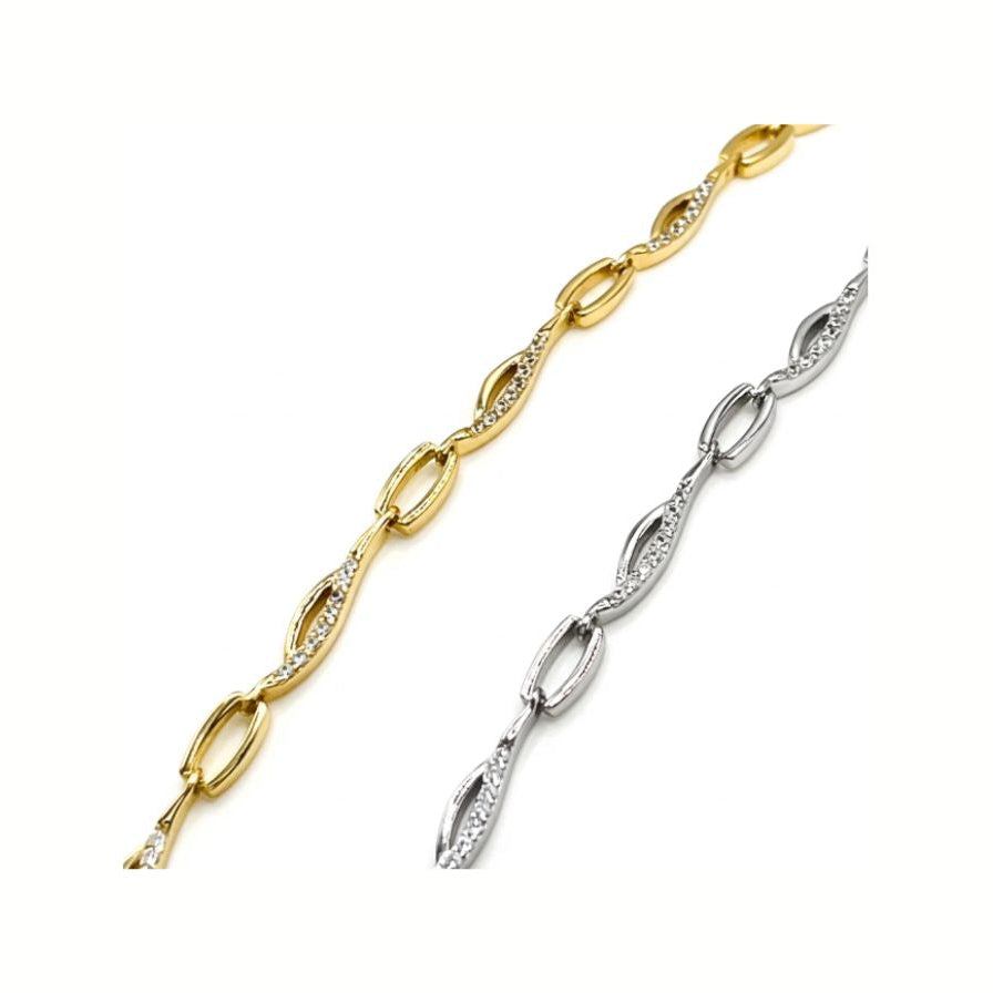 Pulsera eslabones finos circos - pulsera en plata de ley 925 y circonitas de Amazing Joyas