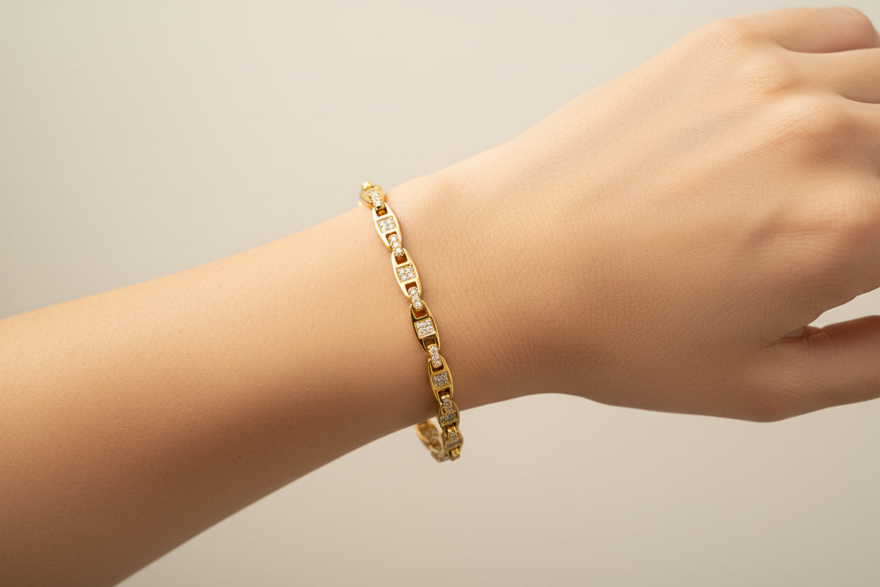 Pulsera Links plata circos - pulsera en plata de ley 925 y circonitas de Amazing Joyas