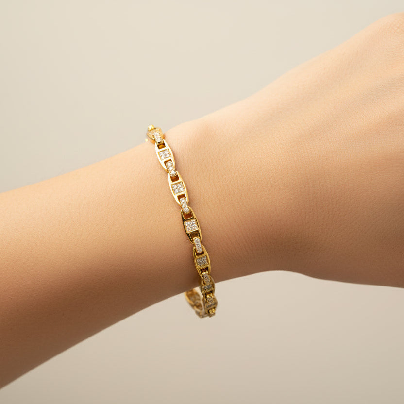 Pulsera Links plata circos - pulsera en plata de ley 925 y circonitas de Amazing Joyas