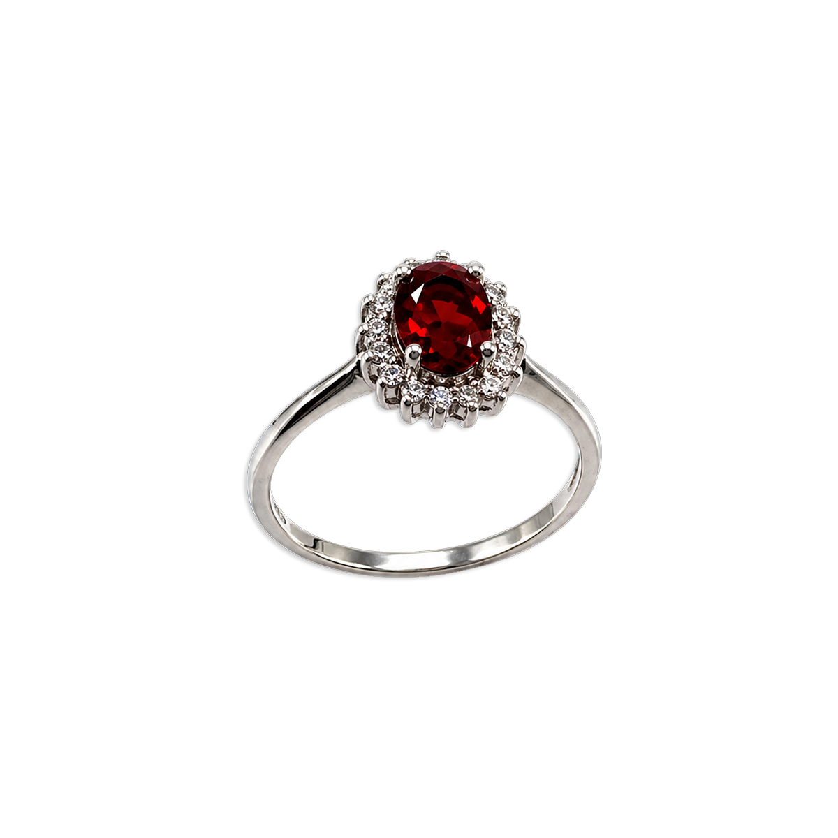 Anillo solitario orla con circos