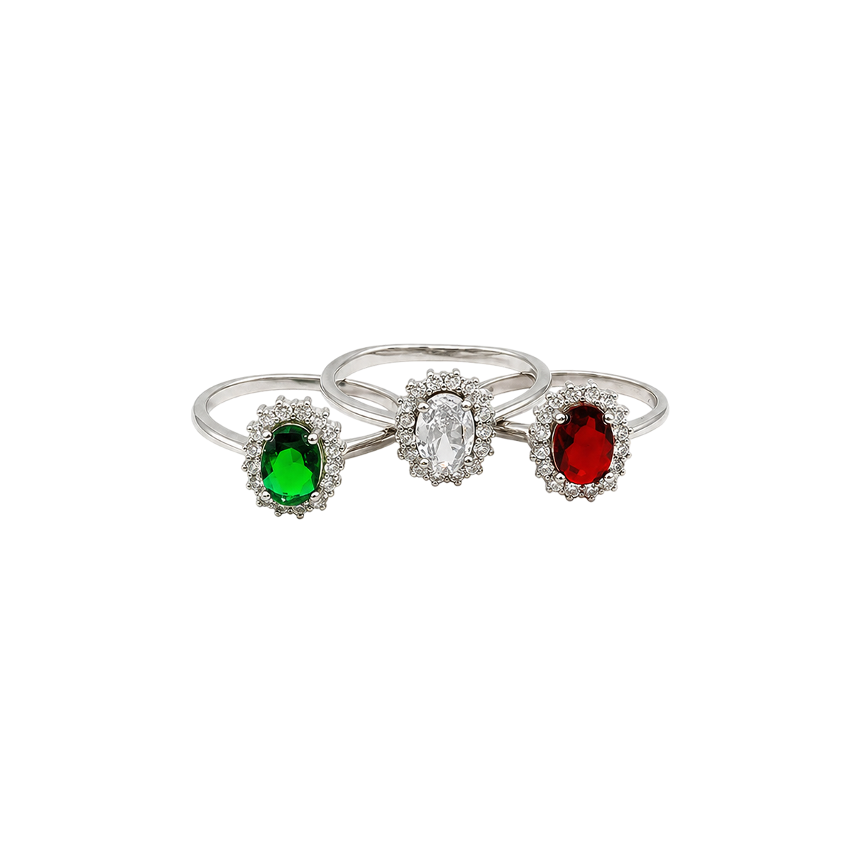 Anillo solitario orla con circos