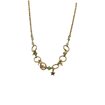 Collar estrella aros circos verdes