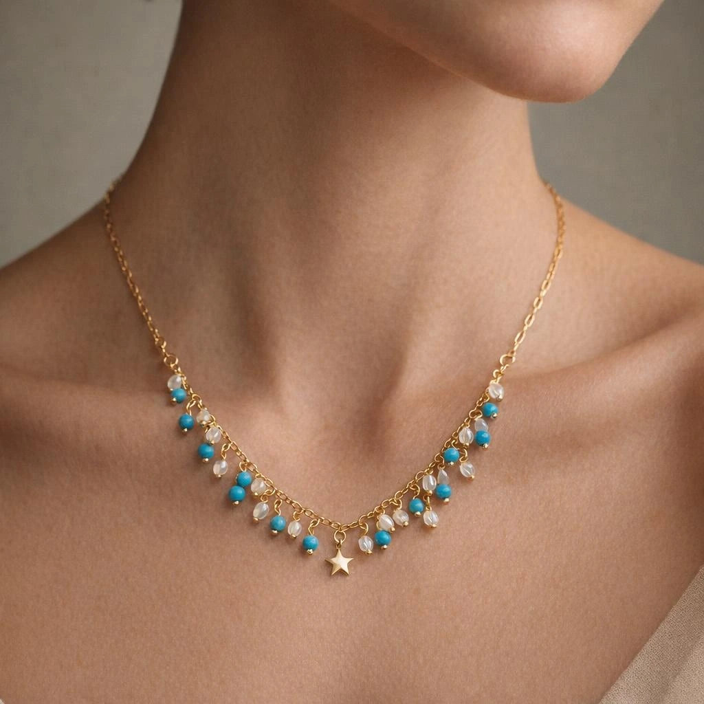 Collar azulitos estrella