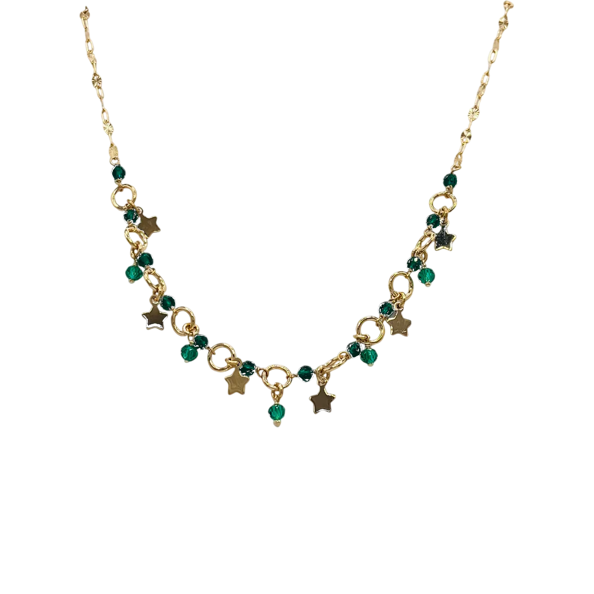 Collar estrella circos verdes