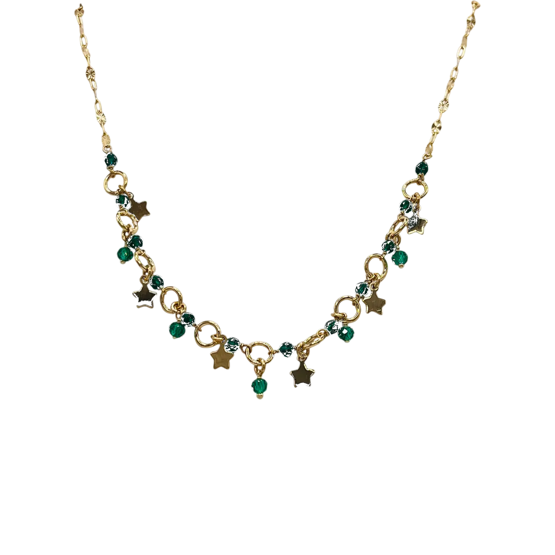 Collar estrella circos verdes